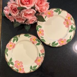 (2) Dinner Plate Desert Rose by FRANCISCAN - 10 5/8 inches - Set of 2